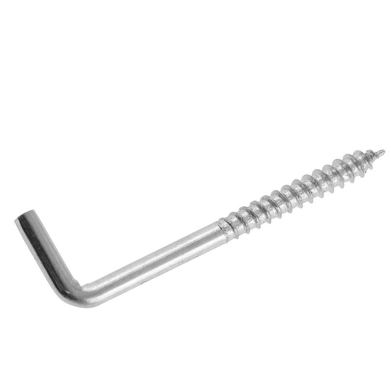 DTTRA 10PCS 70X22mm Silver Carbon Steel Metal Right Angle 7-Shaped Self-Tapping L-Shaped Hook - Image 3